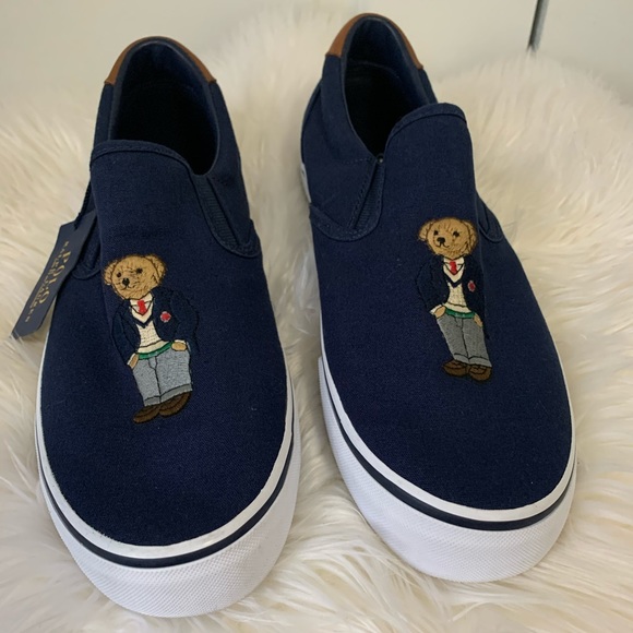 Ralph Lauren Teddy Bear Slip On Loafers 